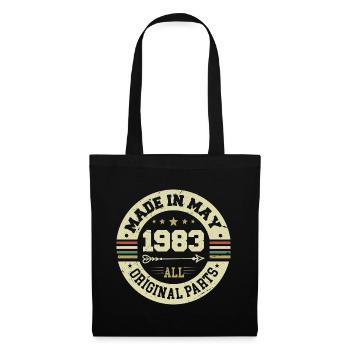 Mai 1983 Jahrestag Mai 1983 Geburtstag May 1983 - Stoffbeutel - Schwarz - Vorne