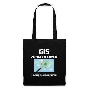 GIS Zoom to Layer Mapping Geospatial Tech - Tote Bag - black - Front