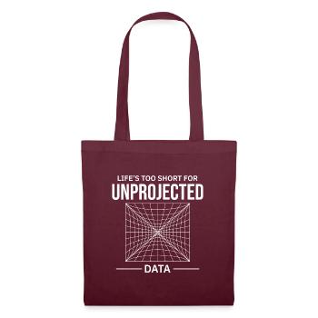 Unprojected Data GIS Cartography Mapping Error - Tote Bag - burgundy - Front
