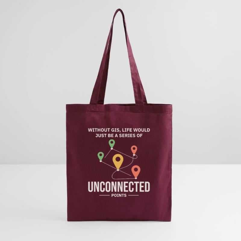 GIS Unconnected Points Map Data Analysis Tote Bag