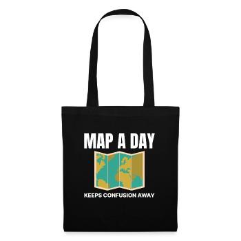 World Map GIS Cartography Earth Geography - Tote Bag - black - Front