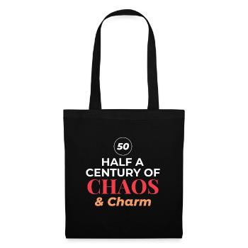 50th Birthday Half Century Chaos Charm - Tote Bag - black - Front