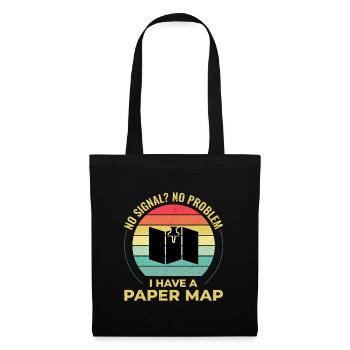GIS Analyst Map Pin Sunset Retro Camping Hiking - Tote Bag - black - Front