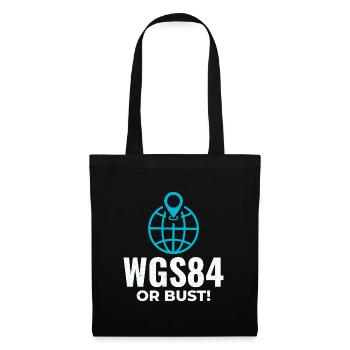 GIS Analyst WGS84 Système de coordonnées du globe - Sac en tissu - noir - Devant