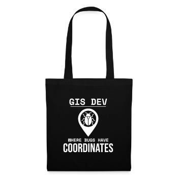 GIS Dev Debugging Coordinates Geospatial Bug - Tote Bag - black - Front