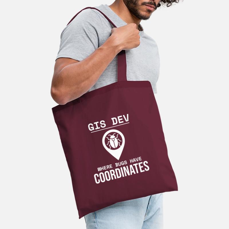 GIS Dev Debugging Coordinates Geospatial Bug Stoffbeutel