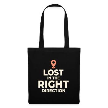 Lost Right Direction Travel Navigation Funny - Tote Bag - black - Front