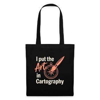Art Cartography GIS Map Making Design - Tote Bag - black - Front