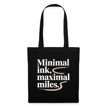Minimal Ink Maximal Miles GIS Road Map - Tote Bag - black - Front
