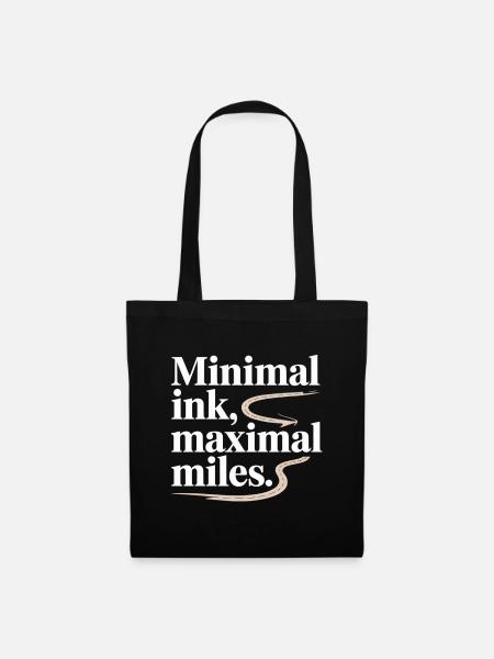 Minimal Ink Maximal Miles GIS Road Map - Tote Bag - black