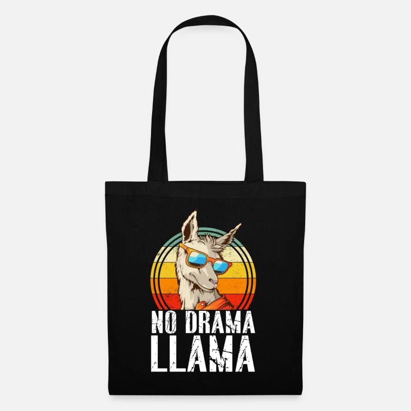 Kein Drama LLama - Stoffbeutel - Schwarz