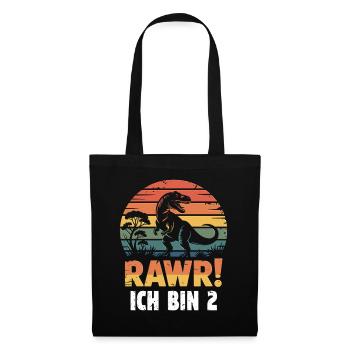 Dinosaur 2 years old - Tote Bag - black - Front