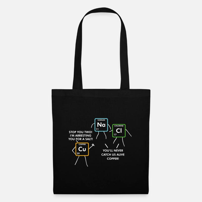 Periodic table elements chemistry chemist gift - Tote Bag - black