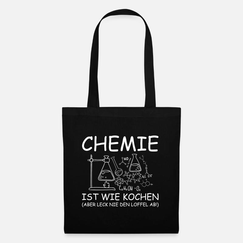 Chemie Labor Kolben Kochen Spruch Geschenk - Stoffbeutel - Schwarz