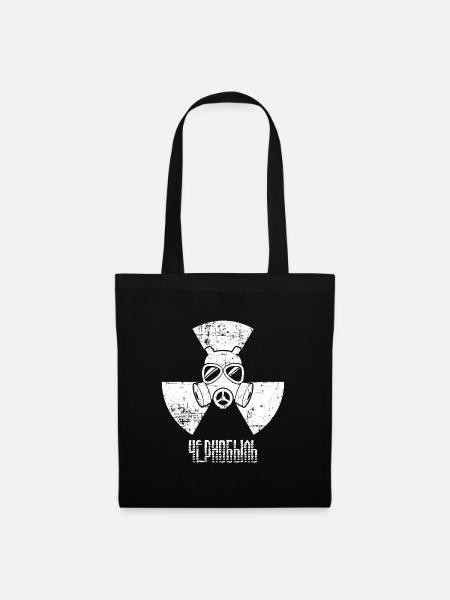 Gasmaske Radioaktiv Symbol Tschernobyl Geschenk - Stoffbeutel - Schwarz