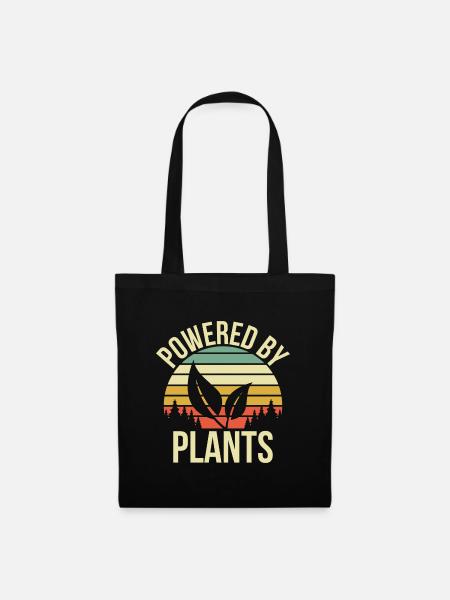 Powered by plants Geschenk - Stoffbeutel - Schwarz