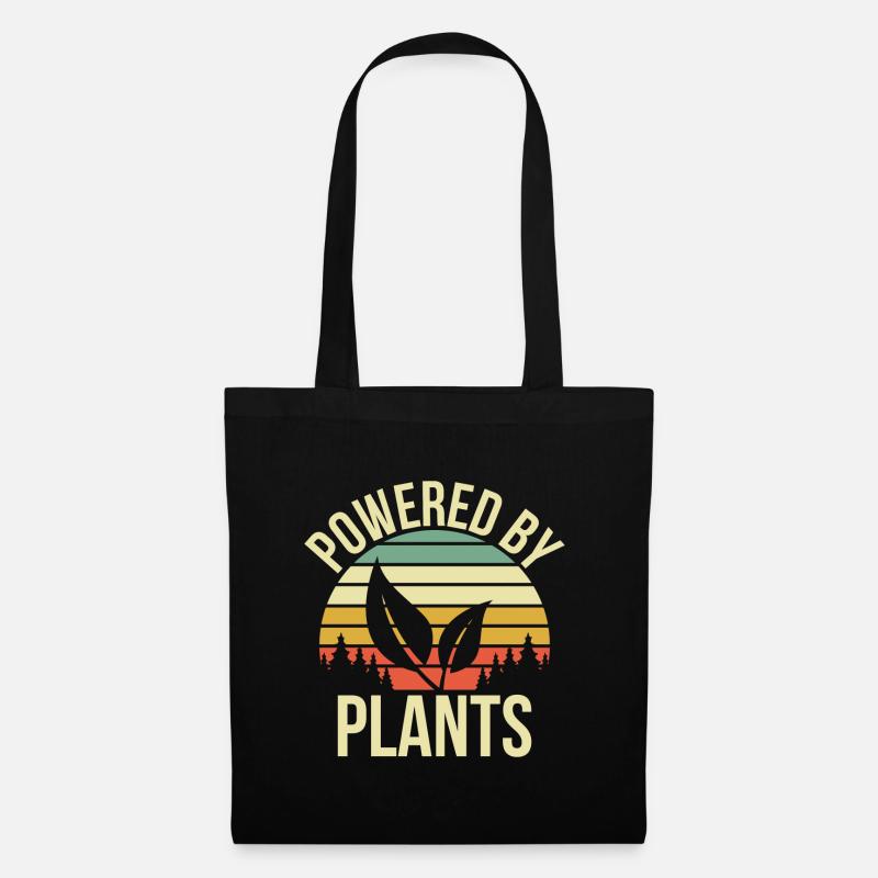 Powered by plants gift - Tote Bag - black