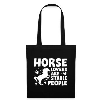 Les amoureux des chevaux sont des gens d’écurie - Sac en tissu - noir - Devant