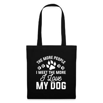 Ich liebe meinen Hund - Stoffbeutel - Schwarz - Vorne