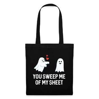 Tu me balaies de mon drap - Sac en tissu - noir - Devant
