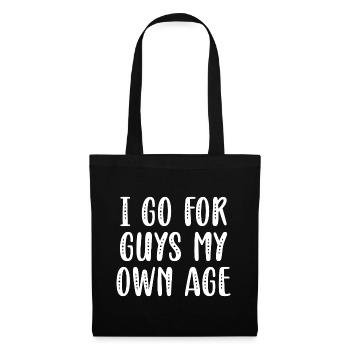 J’opte pour des gars de mon âge - Sac en tissu - noir - Devant