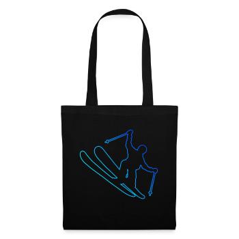 Ski Jumping Ski Freestyle Herren Slopestyle - Stoffbeutel - Schwarz - Vorne