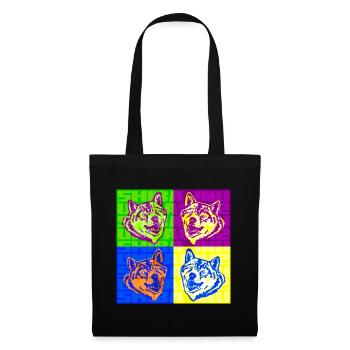 Shiba Inu Popart 1 - Tote Bag - black - Front