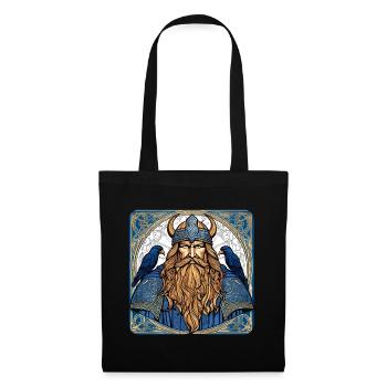 Viking Odin with ravens - Tote Bag - black - Front