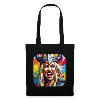 Viking in graffiti style - Tote Bag - black - Front