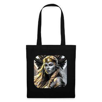 Fière Viking Germanin Shieldmaiden en or - Sac en tissu - noir - Devant