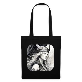 Proud Viking Germanin Shieldmaiden - Tote Bag - black - Front