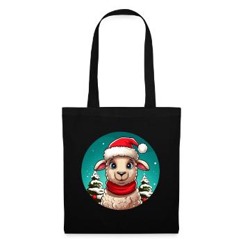 Noël des moutons - Sac en tissu - noir - Devant