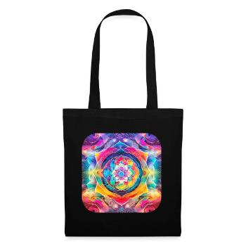 Motif psychédélique I - Sac en tissu - noir - Devant