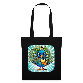 Cute Peacock I - Tote Bag - black - Front