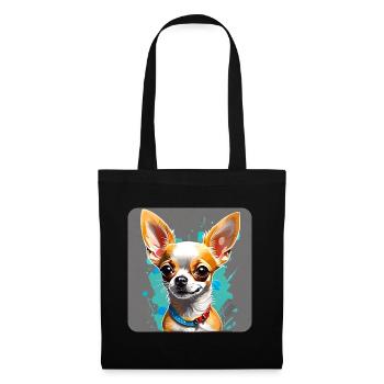 Cute little Chihuahua dog in comic style - Tote Bag - black - Front