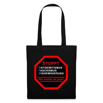 Stop AFD - Plus jamais, c’est maintenant ! - Sac en tissu - noir - Devant