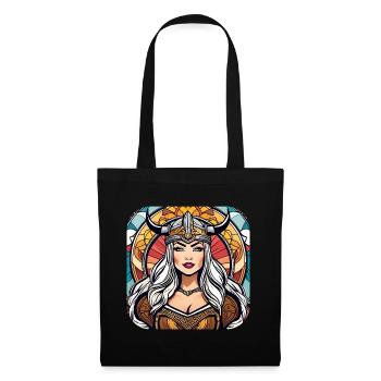 Proud Viking Germanin Shieldmaiden - Tote Bag - black - Front