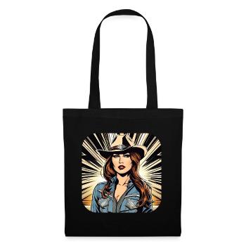 Cool Western Girl - Tote Bag - black - Front