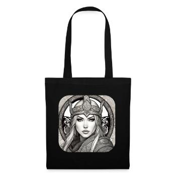 Fière Viking Germanin Shieldmaiden - Sac en tissu - noir - Devant