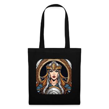 Fière Viking Germanin Shieldmaiden - Sac en tissu - noir - Devant