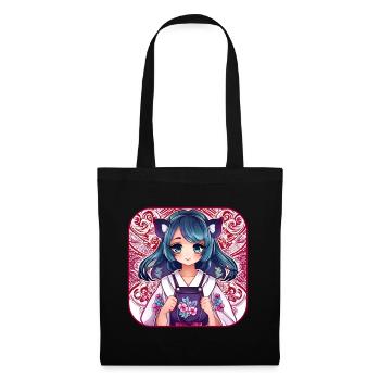 Jolie fille d’anime - Sac en tissu - noir - Devant