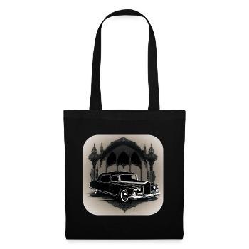 Corbillard Vintage cool - Sac en tissu - noir - Devant