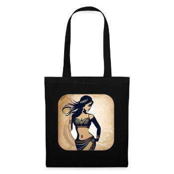 Danseuse orientale mystique - Sac en tissu - noir - Devant
