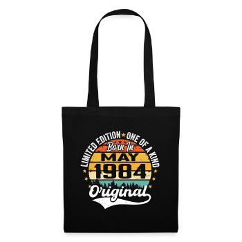 Cadeau d’anniversaire mai 1984 né en mai 1984 - Sac en tissu - noir - Devant