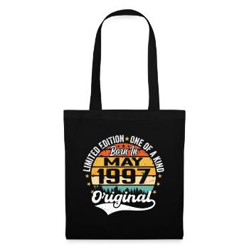 Cadeau d’anniversaire mai 1997 né en mai 1997 - Sac en tissu - noir - Devant