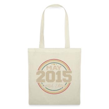 Mai 2015 Vintage Nées En Mai 2015 Anniversaire - Sac en tissu - nature - Devant