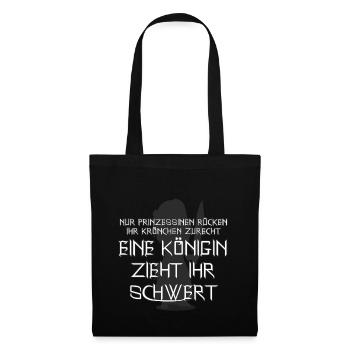Königin Schwert Wikinger Braut - Stoffbeutel - Schwarz - Vorne