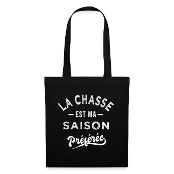 Chasse saison préférée Cadeau cool pour chasseur - Sac en tissu - noir - Devant