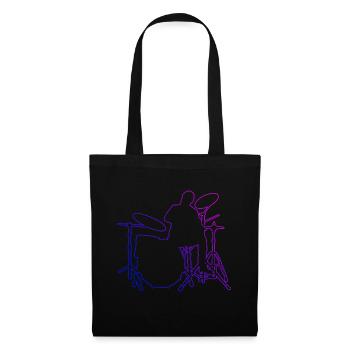 Percussionniste Batteur Femmes Tambours - Sac en tissu - noir - Devant