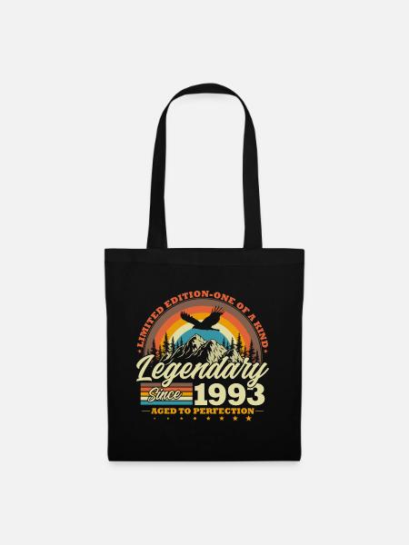 Legendär seit 1993 Jahrgang Geburtstag Geschenk - Stoffbeutel - Schwarz